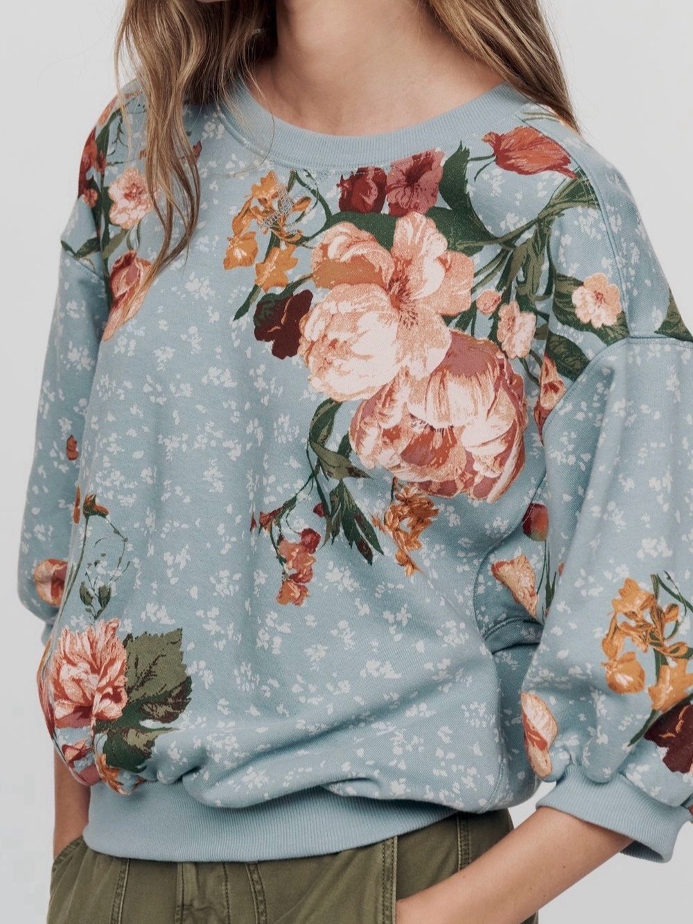 Anthropologie Pilcro Niki Bubble Sweatshirt Medium NWT
